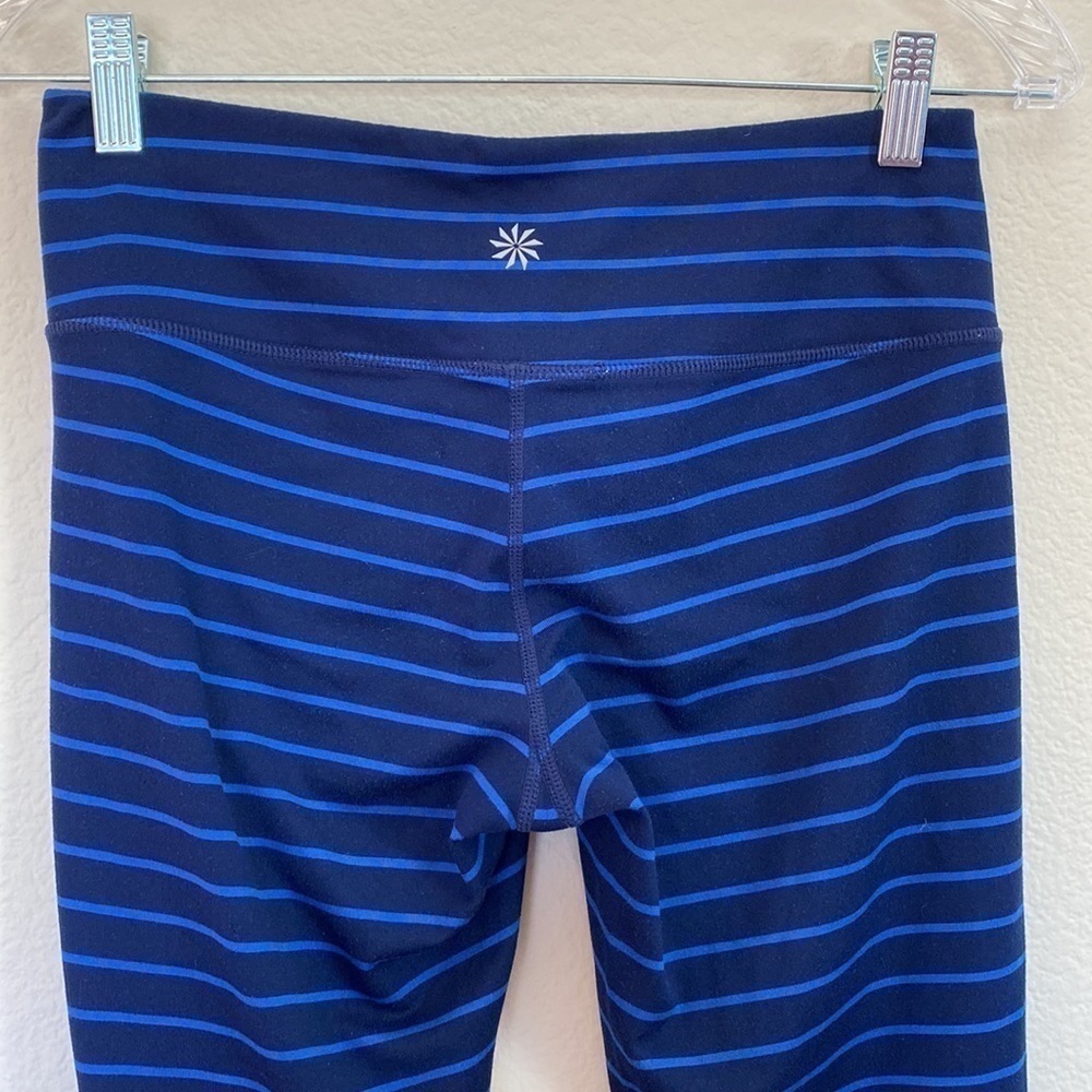 Athleta Chatauranga leggings blue stripe full length - Picture 5 of 5